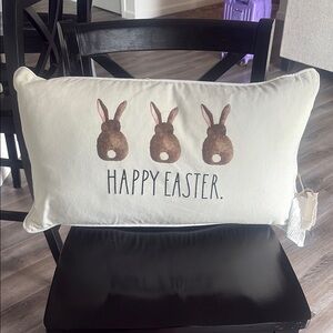 Rae Dunn Cream and Brown Holiday Pillows Easter Collection